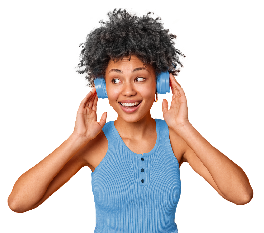 femme qui porte un casque anti-bruit de audition conseil guadeloupe martinique